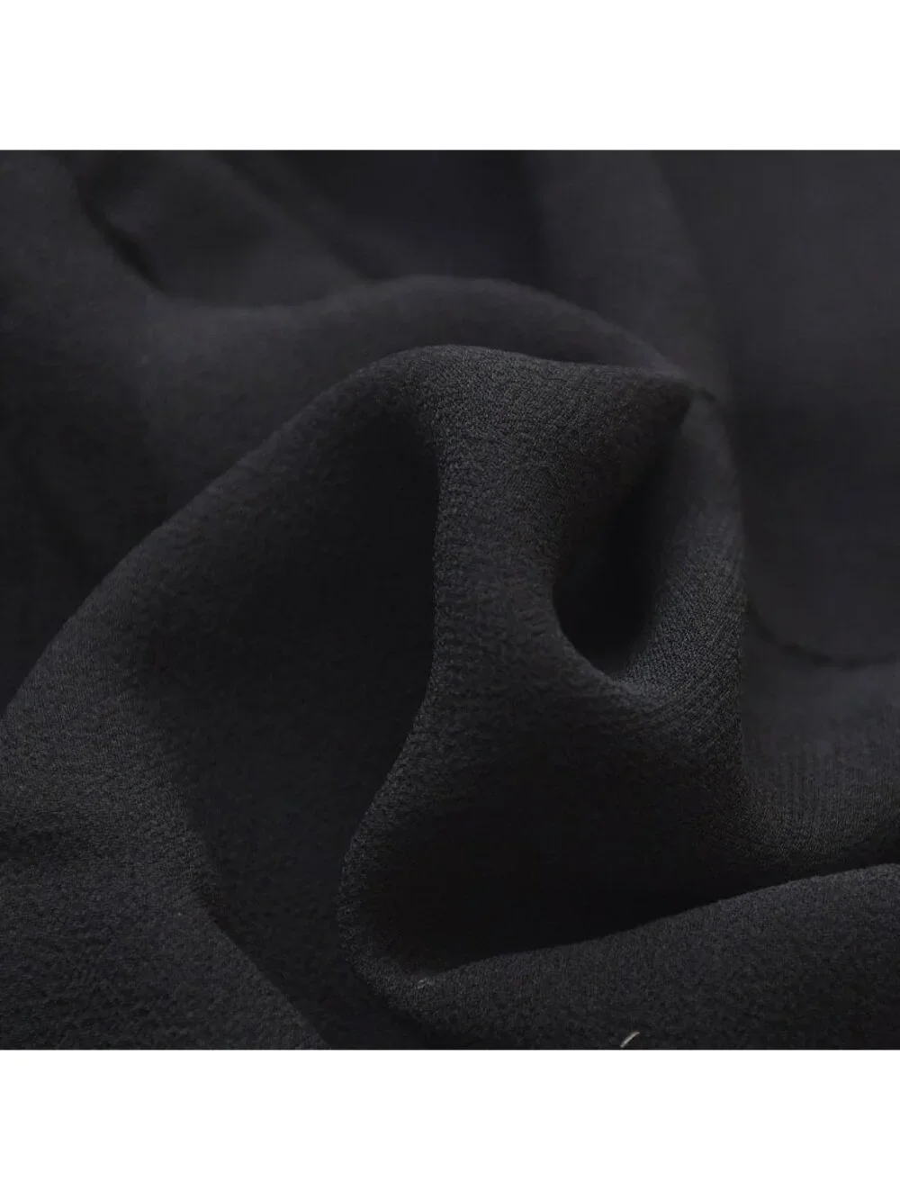 Chanel Boutique Black Skirt Flare Mellow Polished Rayon Vintage